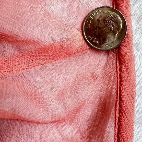 Sundance Rosalie Midi Dress Dusty Rose Semi Sheer Cinched Waist with Ties  Med - Picture 10 of 10